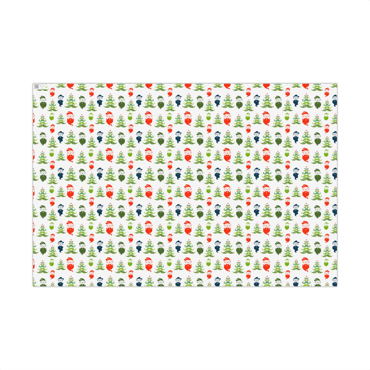 Mustache Hipster Santa Wrapping Paper - Mustache Holiday Gift Wrap