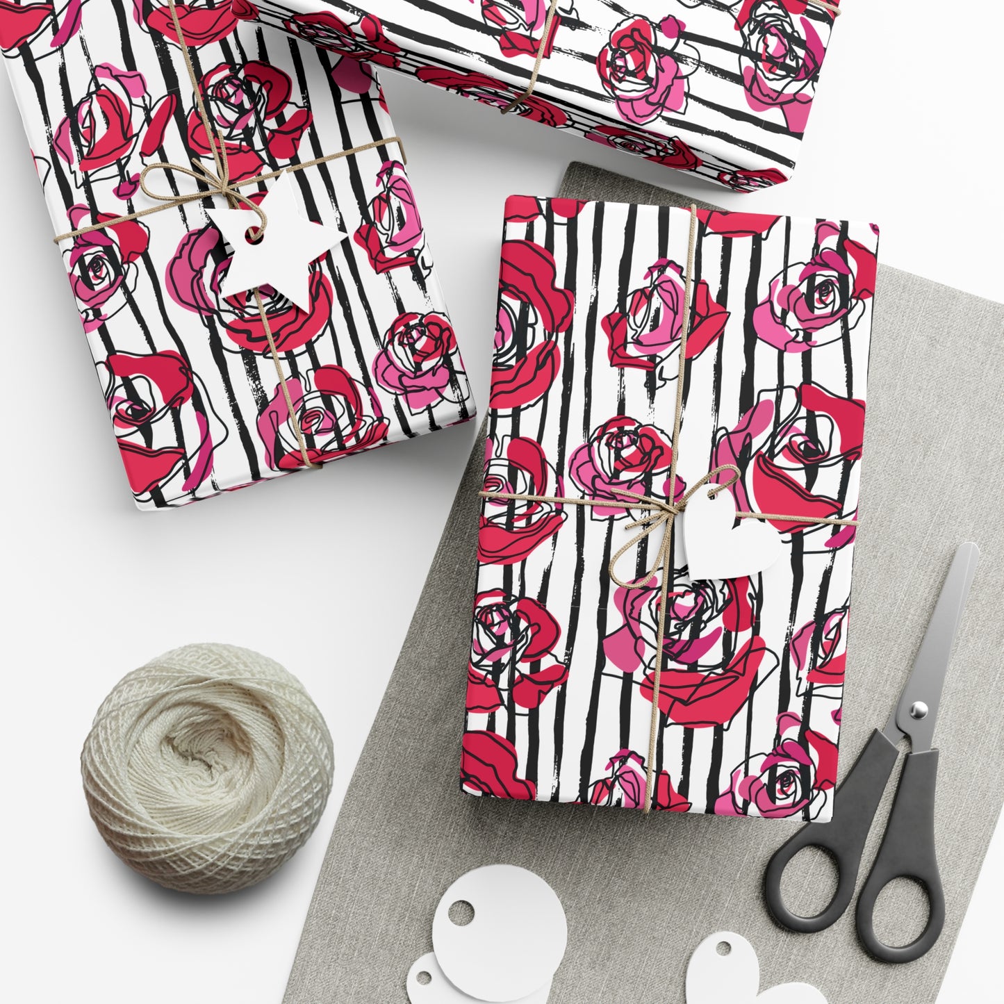 Floral Gift Wrap Paper – Elegant Rose Design for Special Occasions