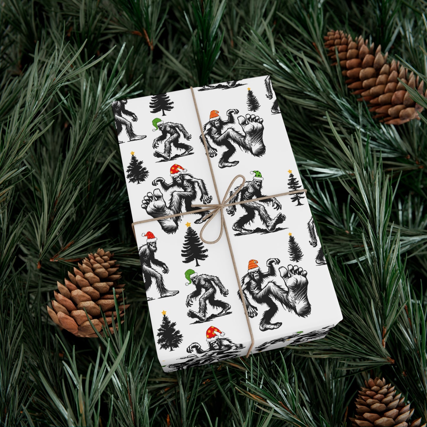 Bigfoot Christmas Wrapping Paper