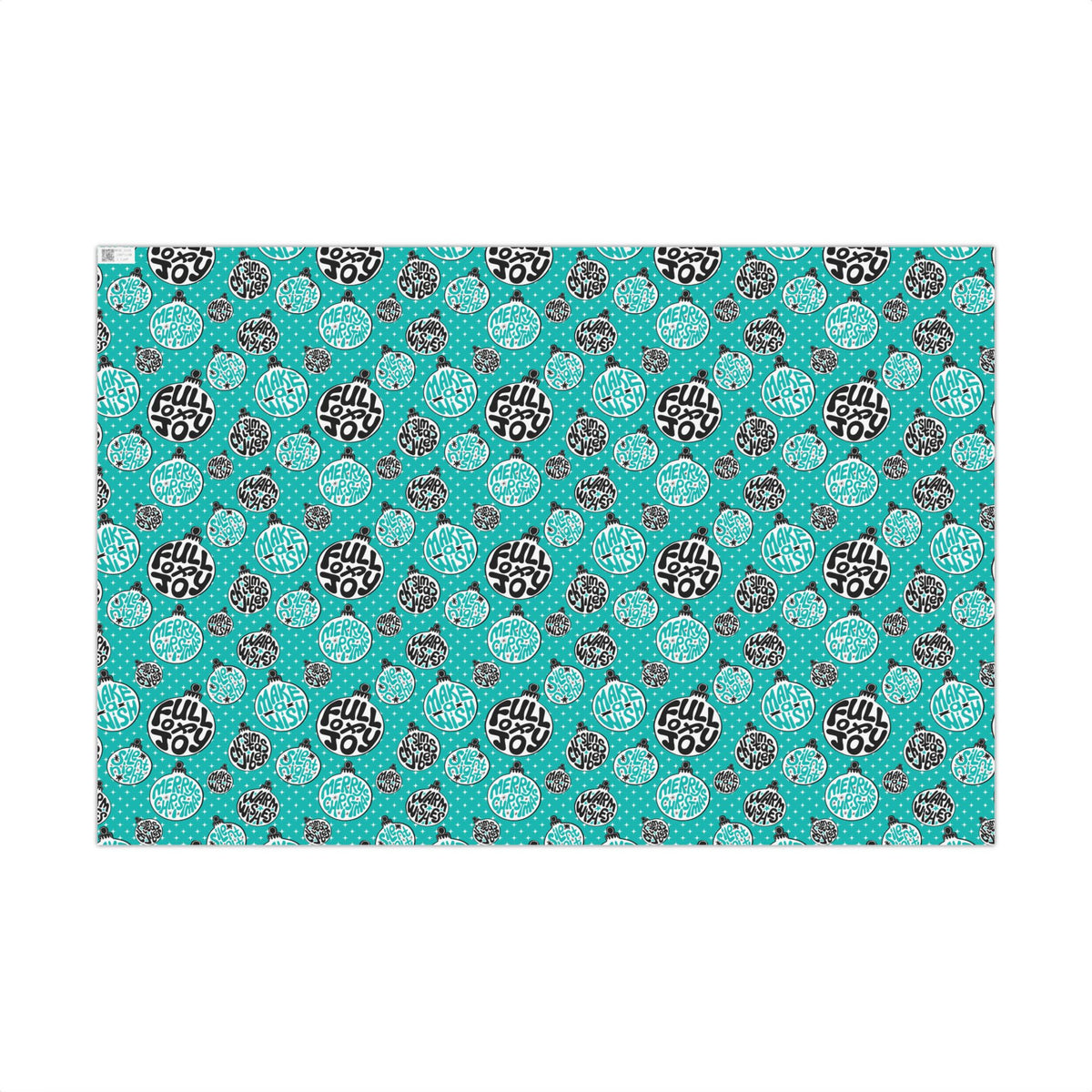 Funky Teal Christmas Vibes Wrapping Paper - Holiday Quotes Gift Wrap