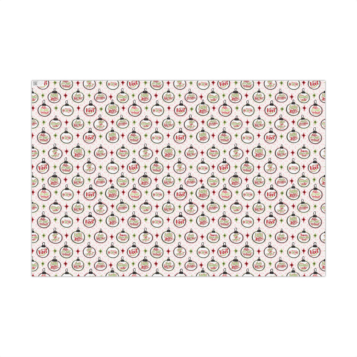 Vintage Christmas Quotes Wrapping Paper – Ornament Holiday Gift Wrap