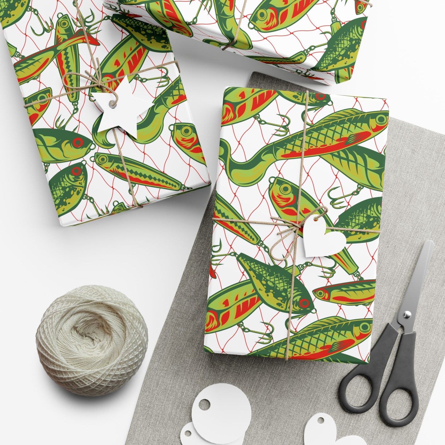 Fishing Crank & Stick Lures Wrapping Paper – Fishing Holiday Gift Wrap