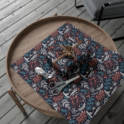 Winter Botanical Wrapping Paper - Floral Holidays & Celebrations Gift Wrap
