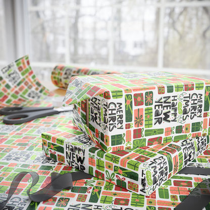 Merry Christmas & Happy New Year Wrapping Paper