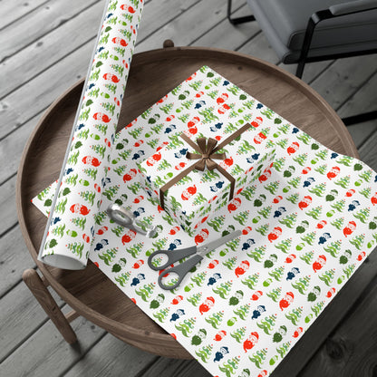 Mustache Hipster Santa Wrapping Paper - Mustache Holiday Gift Wrap