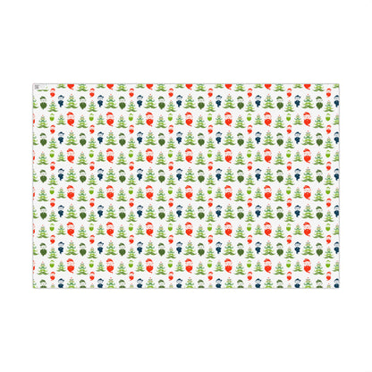 Mustache Hipster Santa Wrapping Paper - Mustache Holiday Gift Wrap