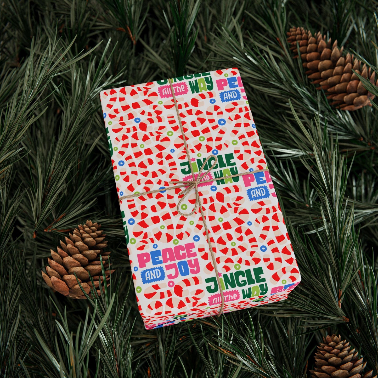 Jingle All the Way Candy Cane Wrapping Papers