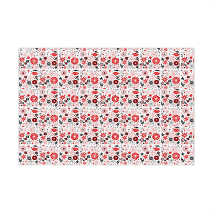 Boho Punk Wrapping Paper – Red, White, & Black Gift Wrap