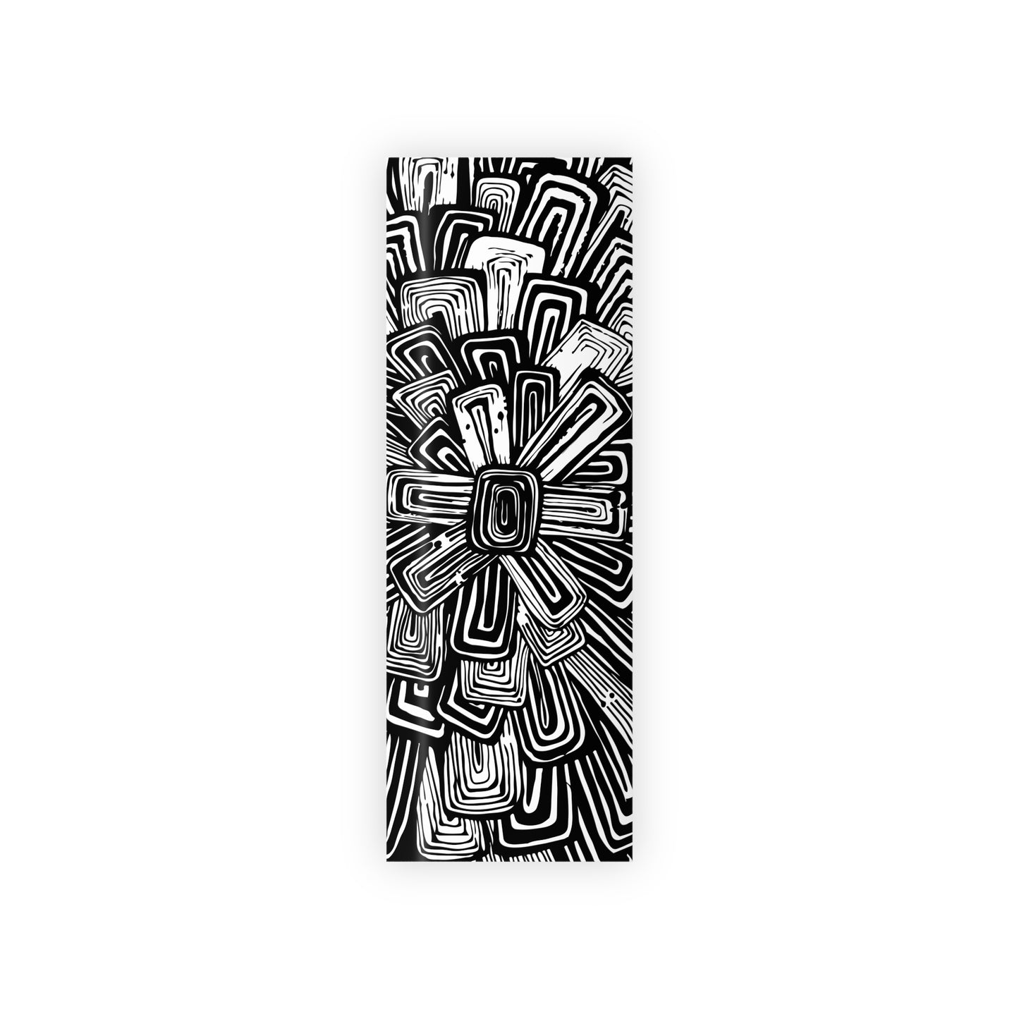 Black Floral Burst Wrapping Paper - Illustrative Artisan Gift Wrap