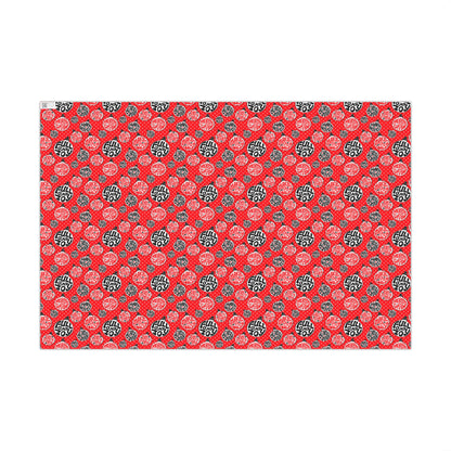 Funky Red Christmas Vibes Wrapping Paper - Holiday Quotes Gift Wrap