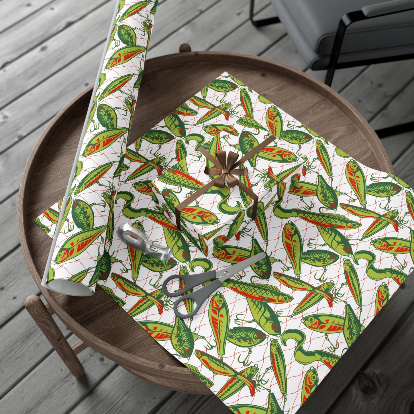 Fishing Crank & Stick Lures Wrapping Paper – Fishing Holiday Gift Wrap