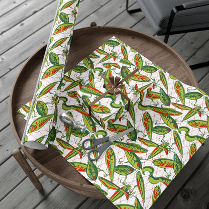 Fishing Crank & Stick Lures Wrapping Paper – Fishing Holiday Gift Wrap