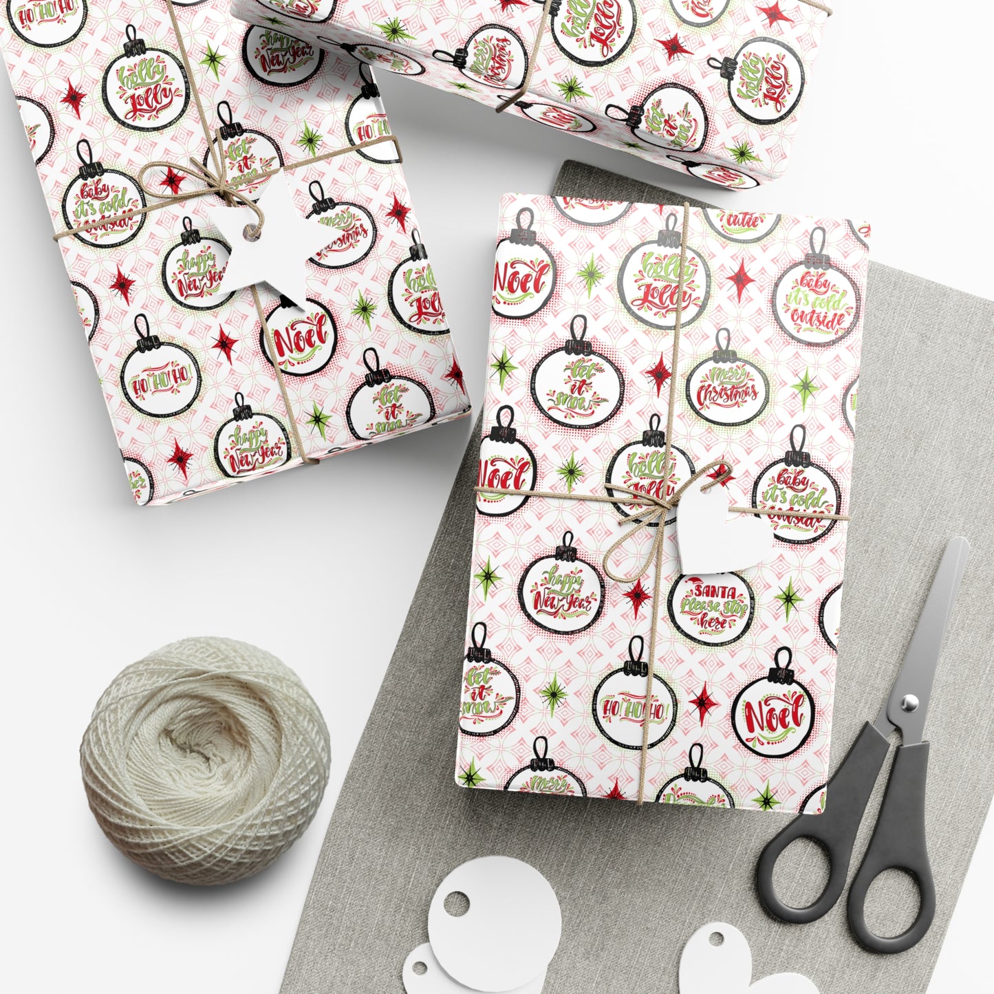 Christmas Ornaments Wrapping Paper