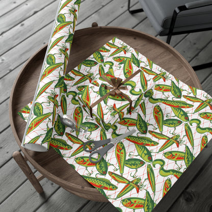 Fishing Crank & Stick Lures Wrapping Paper