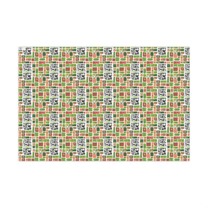 Merry Christmas & Happy New Year Wrapping Paper - Holiday Gift Wrap