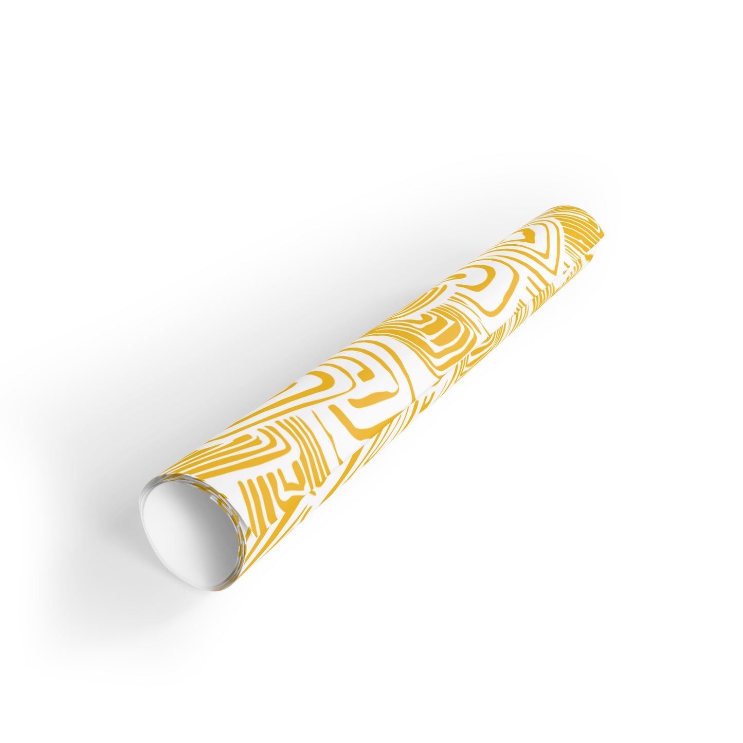 Golden Sunburst Gift Wrap Roll — Abstract Yellow Floral Wrapping Paper