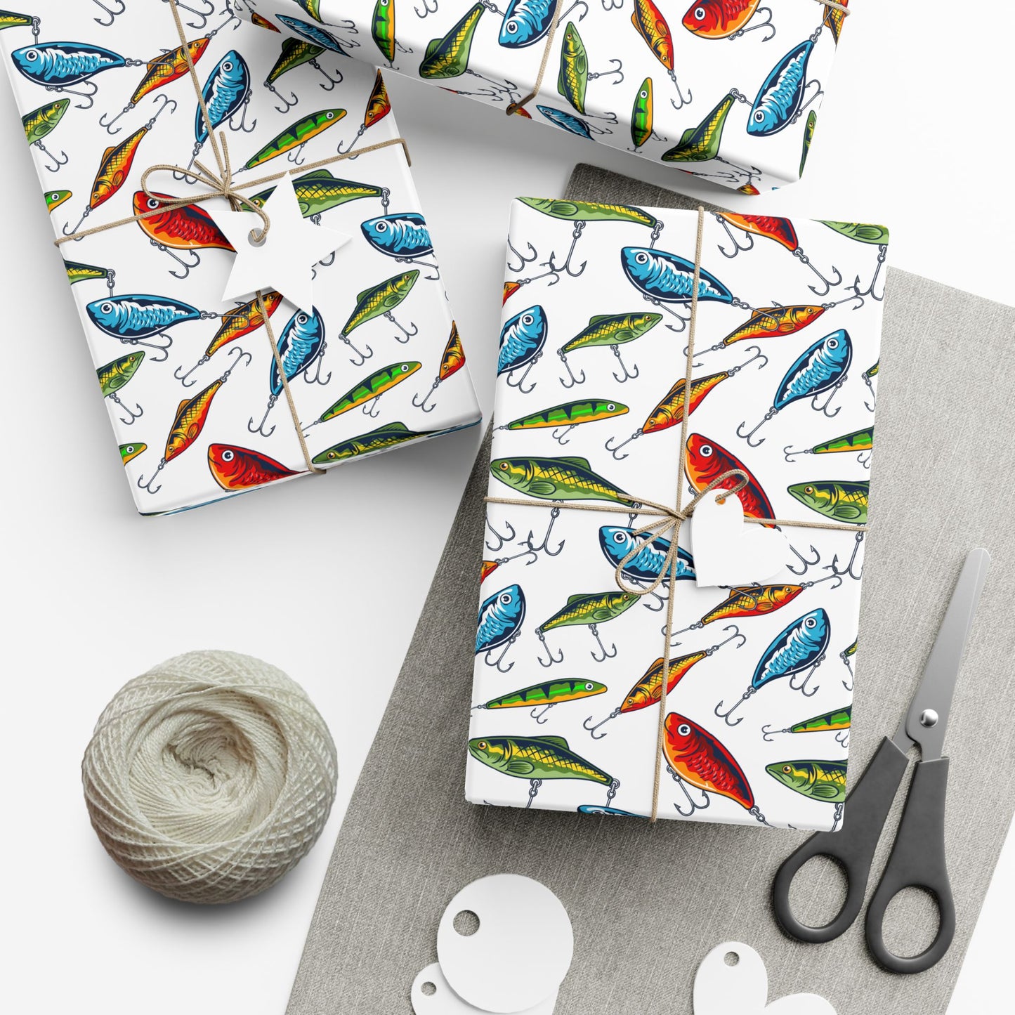 Fishing Lures Wrapping Paper – Fishing Gift Wrap