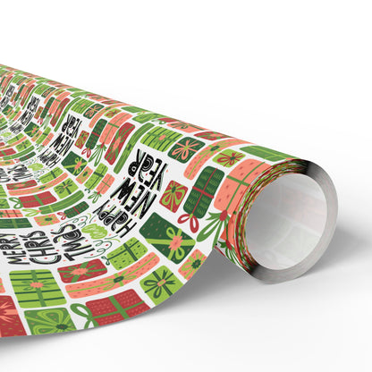 Merry Christmas & Happy New Year Wrapping Paper