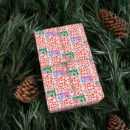 Candy Cane Wrapping Paper - Jingle All the Way Holiday Gift Wrap
