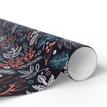 Winter Botanical Wrapping Paper