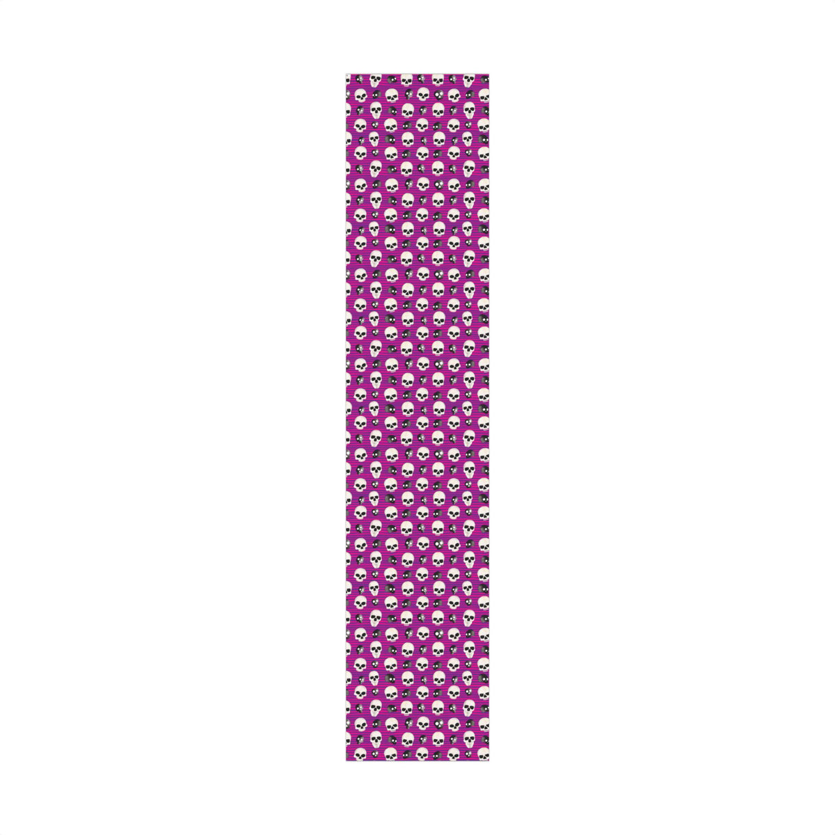 Skull Stripe Gift Wrap Paper — Pink Gothic Halloween Wrapping Sheets