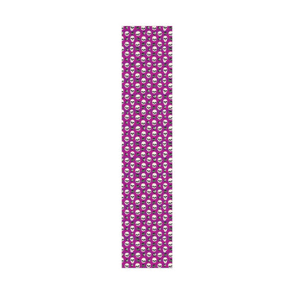 Skull Stripe Gift Wrap Paper — Pink Gothic Halloween Wrapping Sheets