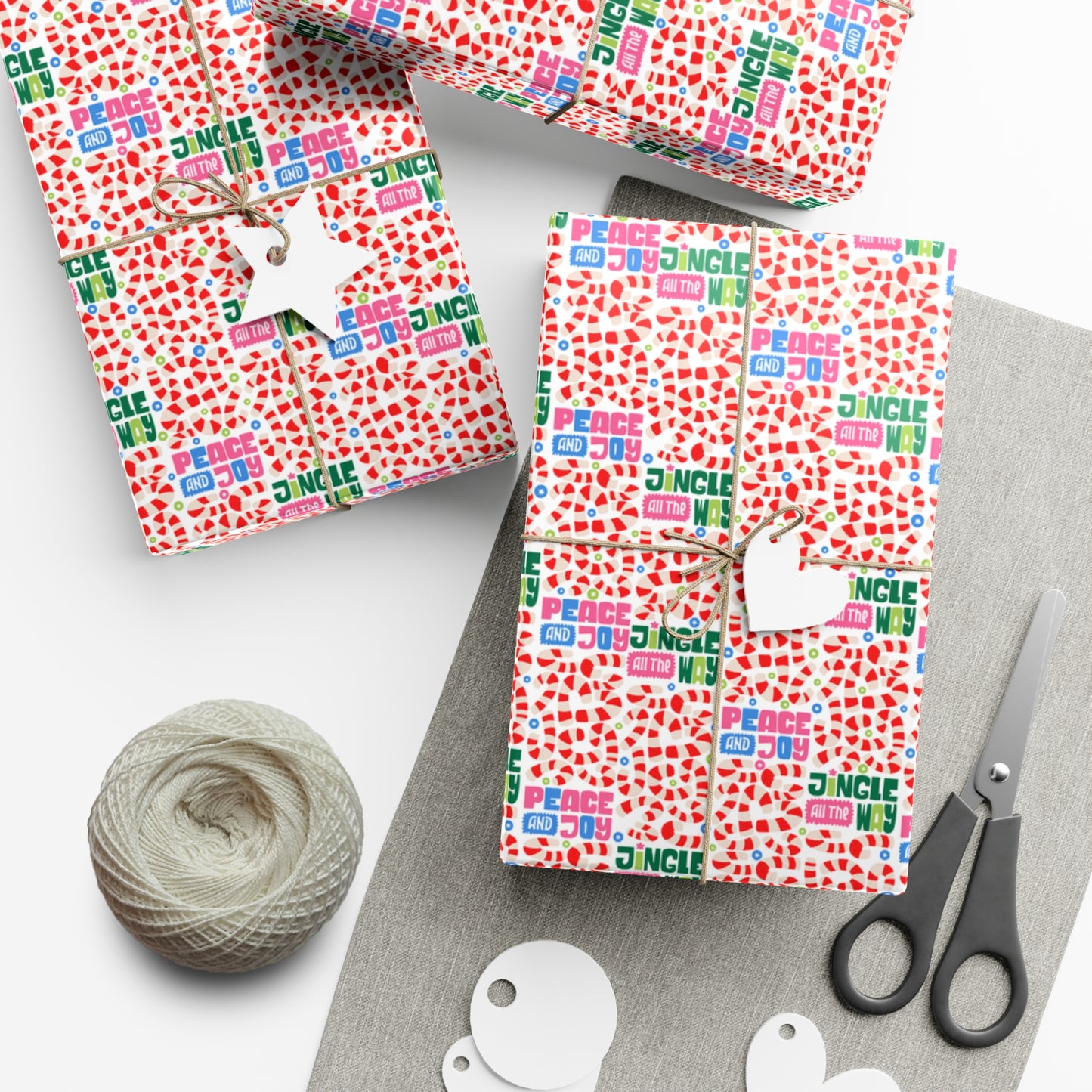 Jingle All the Way Candy Cane Wrapping Papers