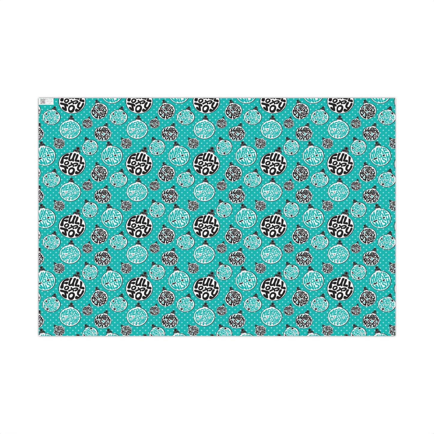 Funky Teal Christmas Vibes Wrapping Paper - Holiday Quotes Gift Wrap