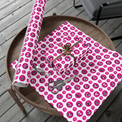 Valentine Heart Doodle Wrapping Paper