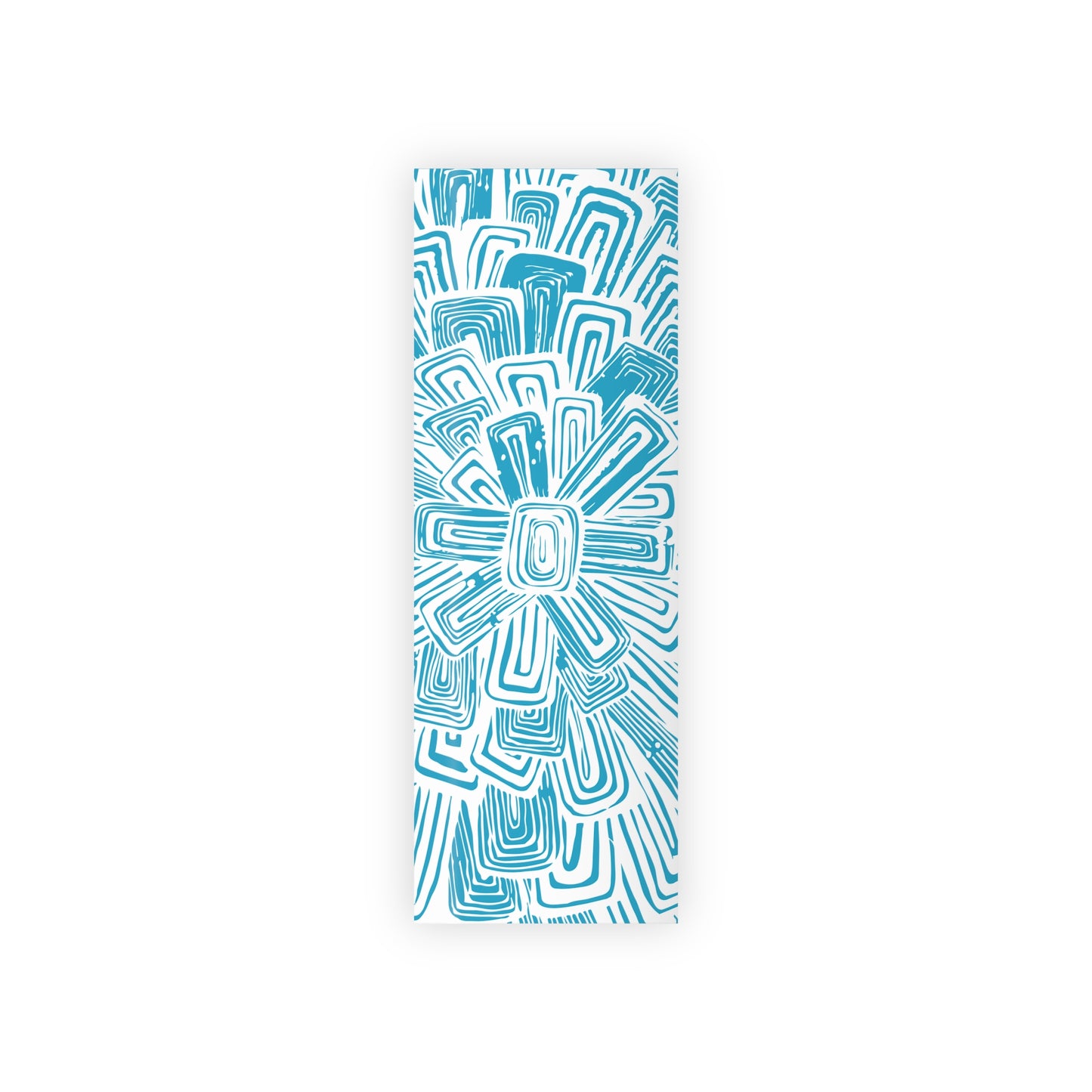 Blue Abstract Floral Gift Wrap Roll – Modern Geometric Wrapping Paper for Birthdays, Bridal, and Seasonal Gifts