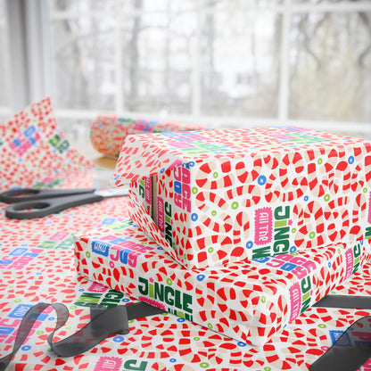Candy Cane Wrapping Paper - Jingle All the Way Holiday Gift Wrap