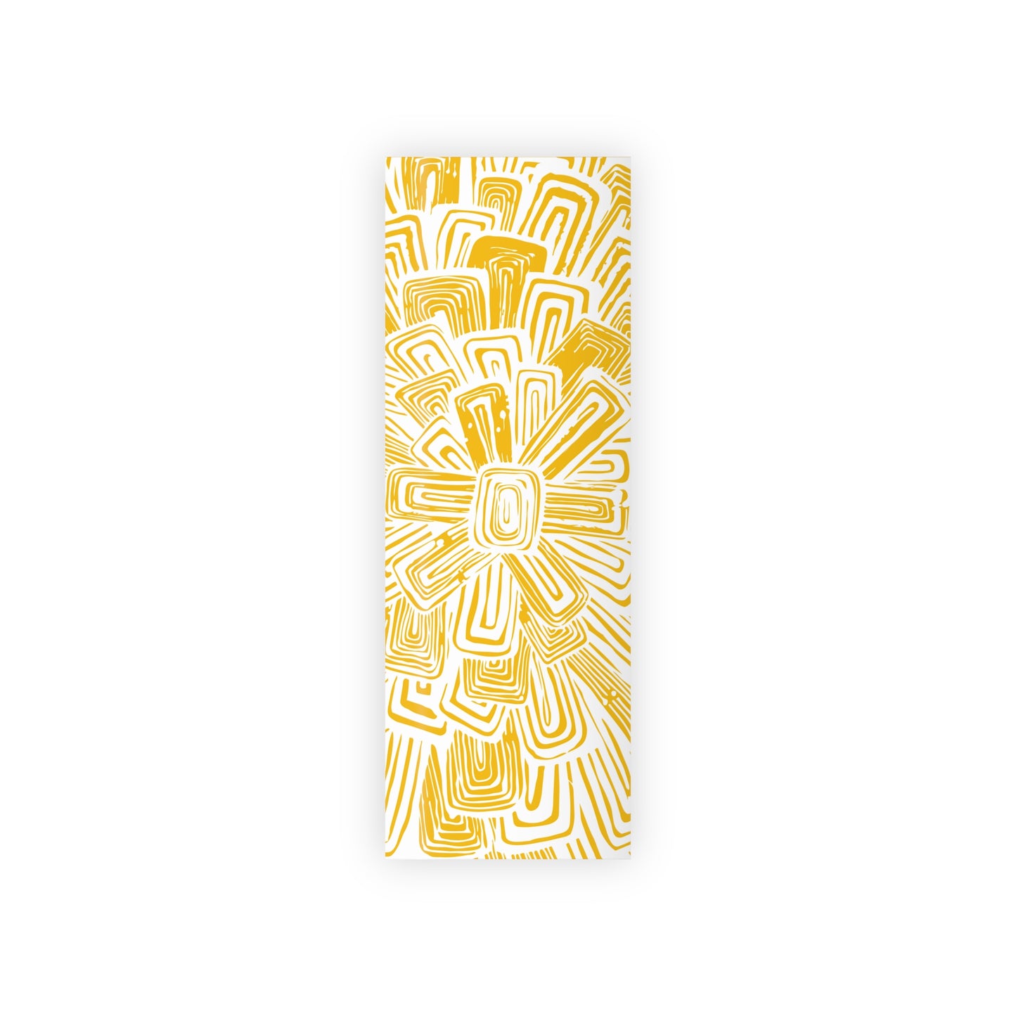 Golden Sunburst Gift Wrap Roll — Abstract Yellow Floral Wrapping Paper