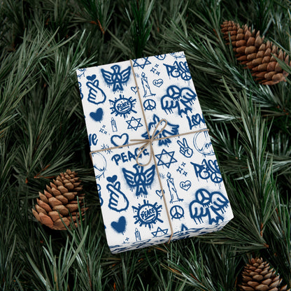 Hanukkah Peace Statement Wrapping Paper