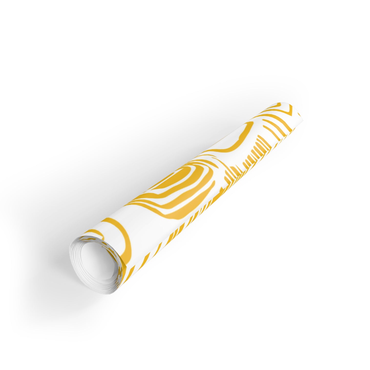 Golden Sunburst Gift Wrap Roll — Abstract Yellow Floral Wrapping Paper