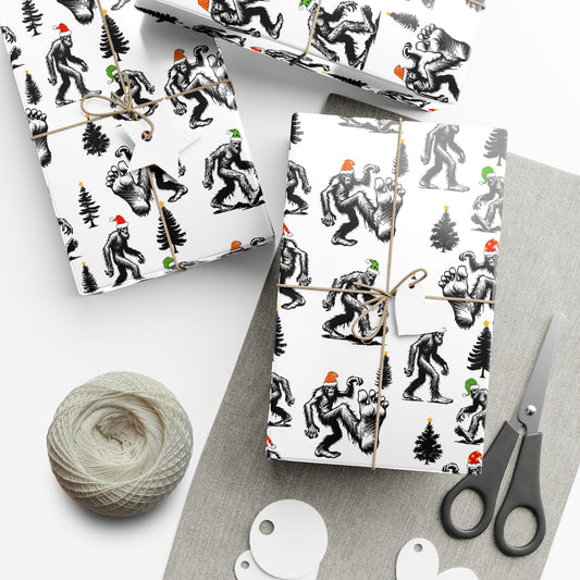 Bigfoot Christmas Wrapping Paper