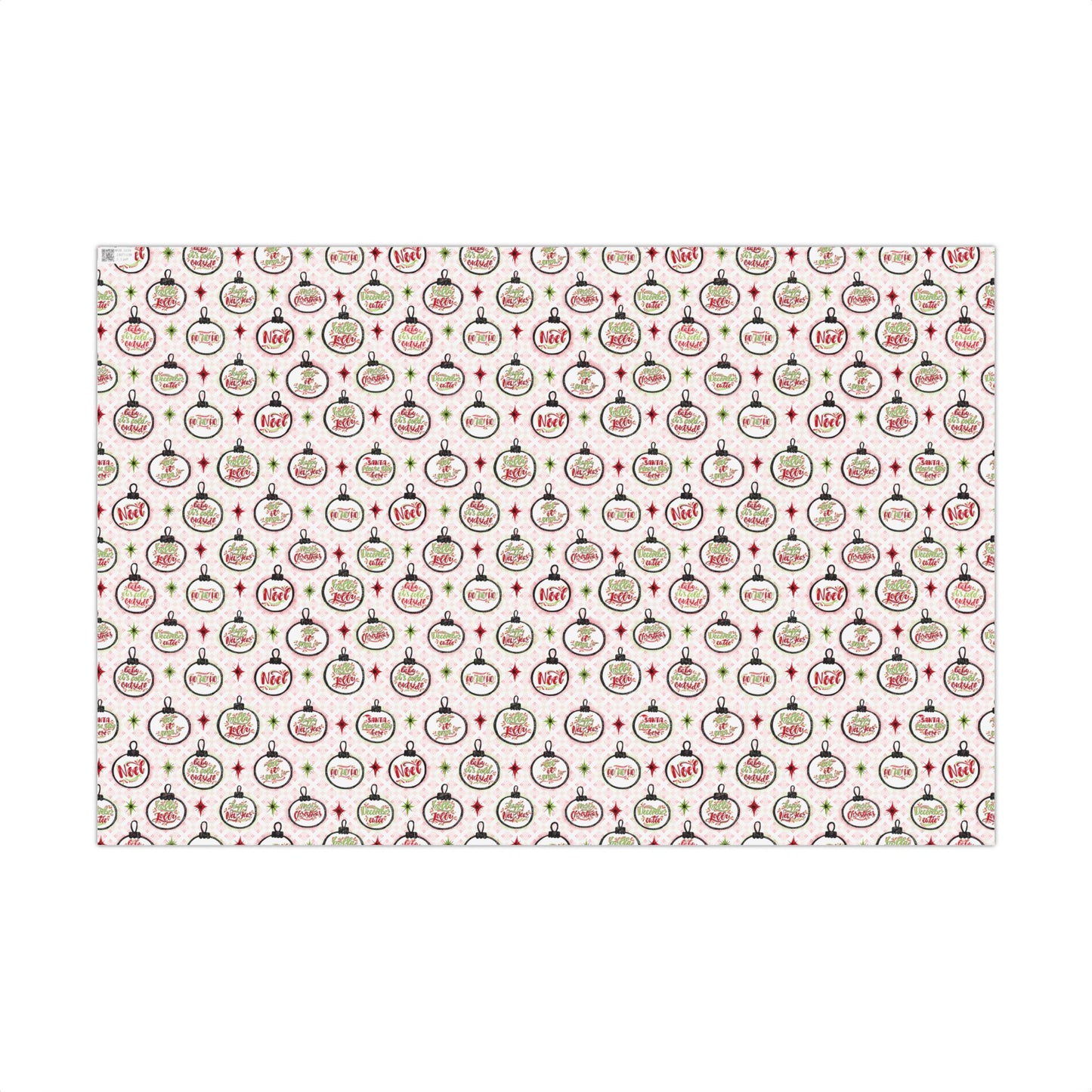 Vintage Christmas Quotes Wrapping Paper – Ornament Holiday Gift Wrap