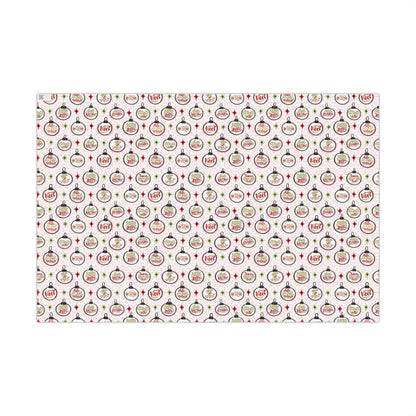 Vintage Christmas Quotes Wrapping Paper – Ornament Holiday Gift Wrap
