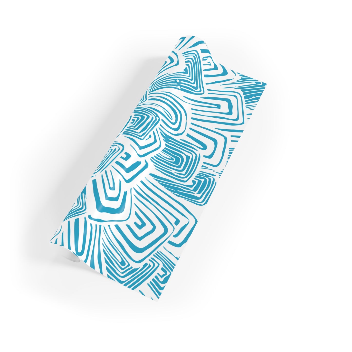Blue Abstract Floral Gift Wrap Roll – Modern Geometric Wrapping Paper for Birthdays, Bridal, and Seasonal Gifts