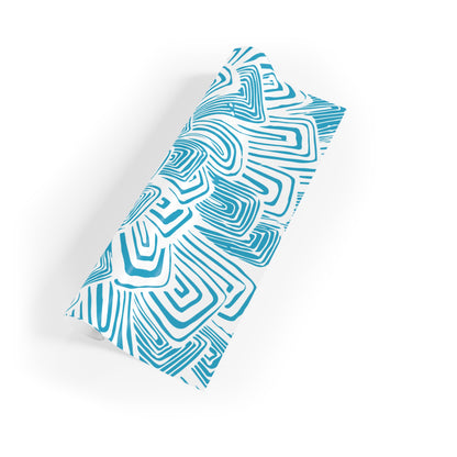 Blue Abstract Floral Gift Wrap Roll – Modern Geometric Wrapping Paper for Birthdays, Bridal, and Seasonal Gifts