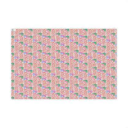 Candy Cane Wrapping Paper - Jingle All the Way Holiday Gift Wrap