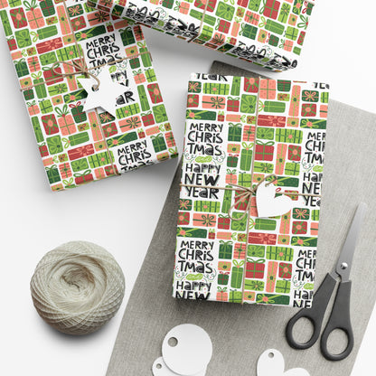 Merry Christmas & Happy New Year Wrapping Paper