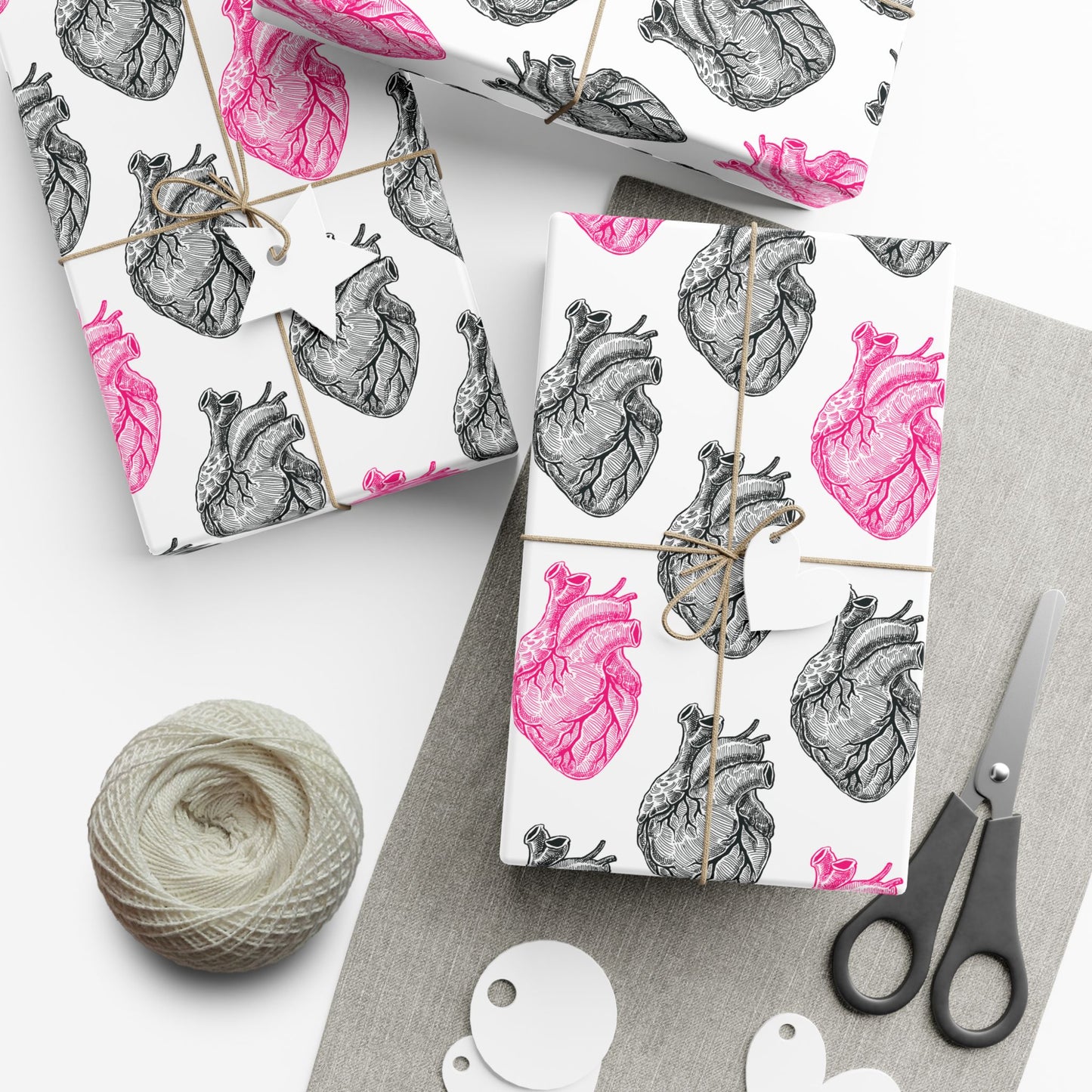 Anatomical Heart Wrapping Paper -  Cardiac Valentine Gift Wrap