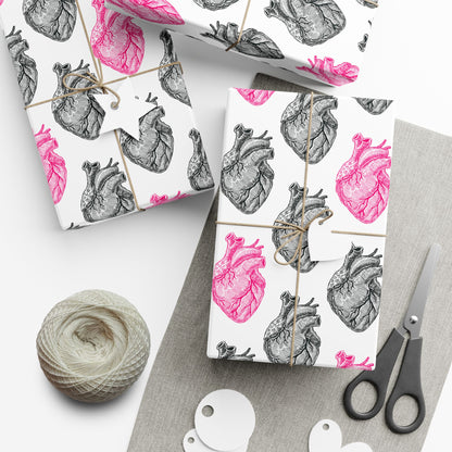 Anatomical Heart Wrapping Paper -  Cardiac Valentine Gift Wrap