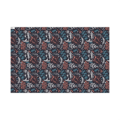Winter Botanical Wrapping Paper - Floral Holidays & Celebrations Gift Wrap
