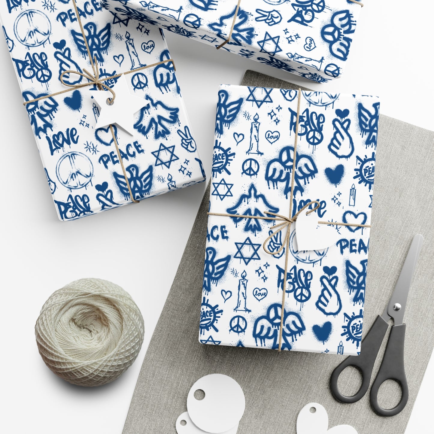 Hanukkah Peace Statement Wrapping Paper