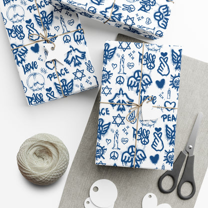 Hanukkah Peace Statement Wrapping Paper