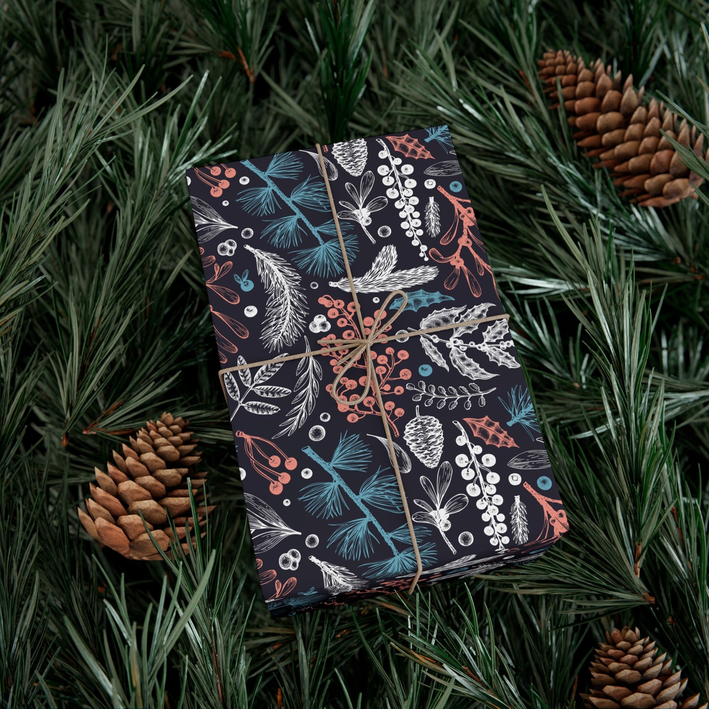 Winter Botanical Wrapping Paper