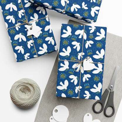 Peace Doves Hanukkah Wrapping Paper