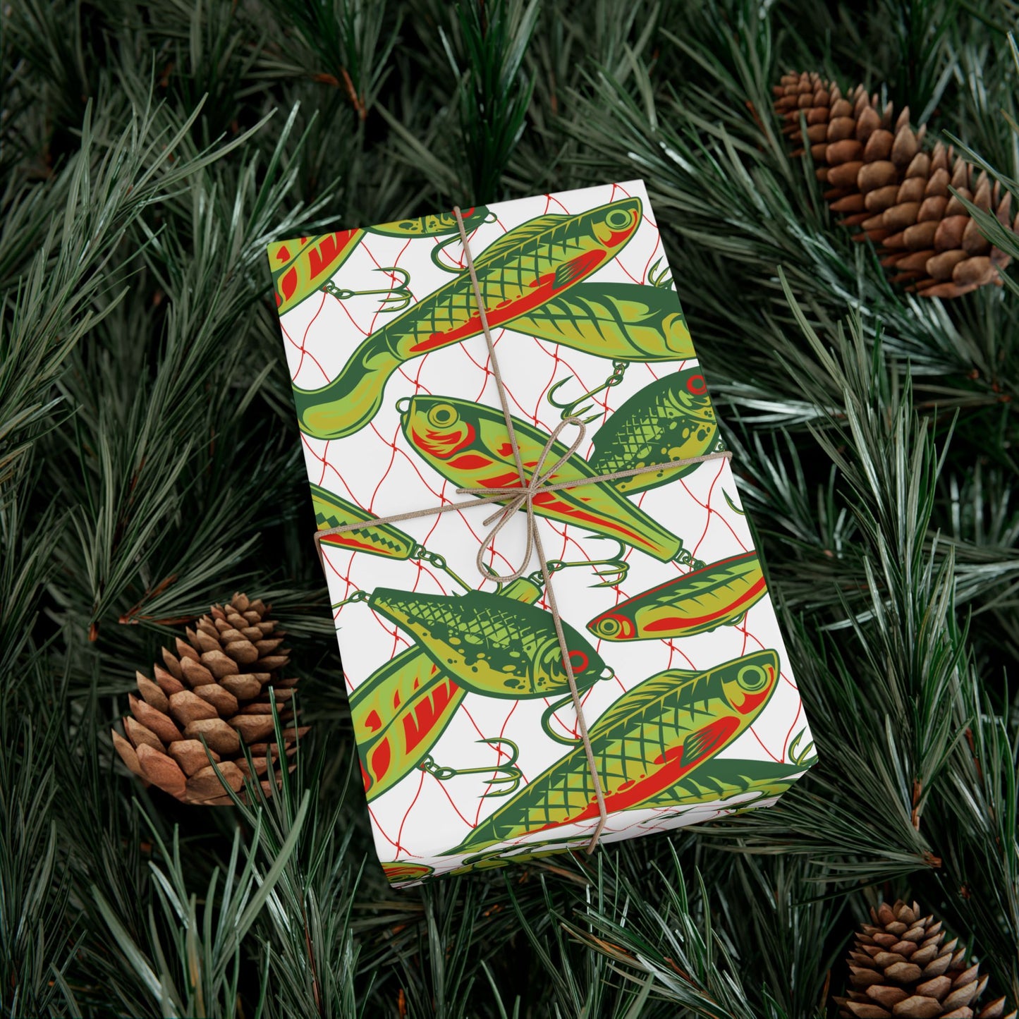 Fishing Crank & Stick Lures Wrapping Paper – Fishing Holiday Gift Wrap