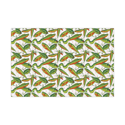 Fishing Crank & Stick Lures Wrapping Paper – Fishing Holiday Gift Wrap